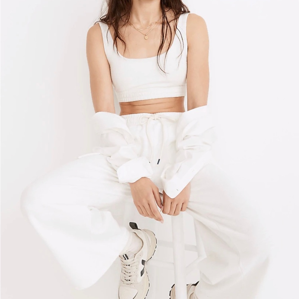Madewell MWL Sweatshirt Bralette White